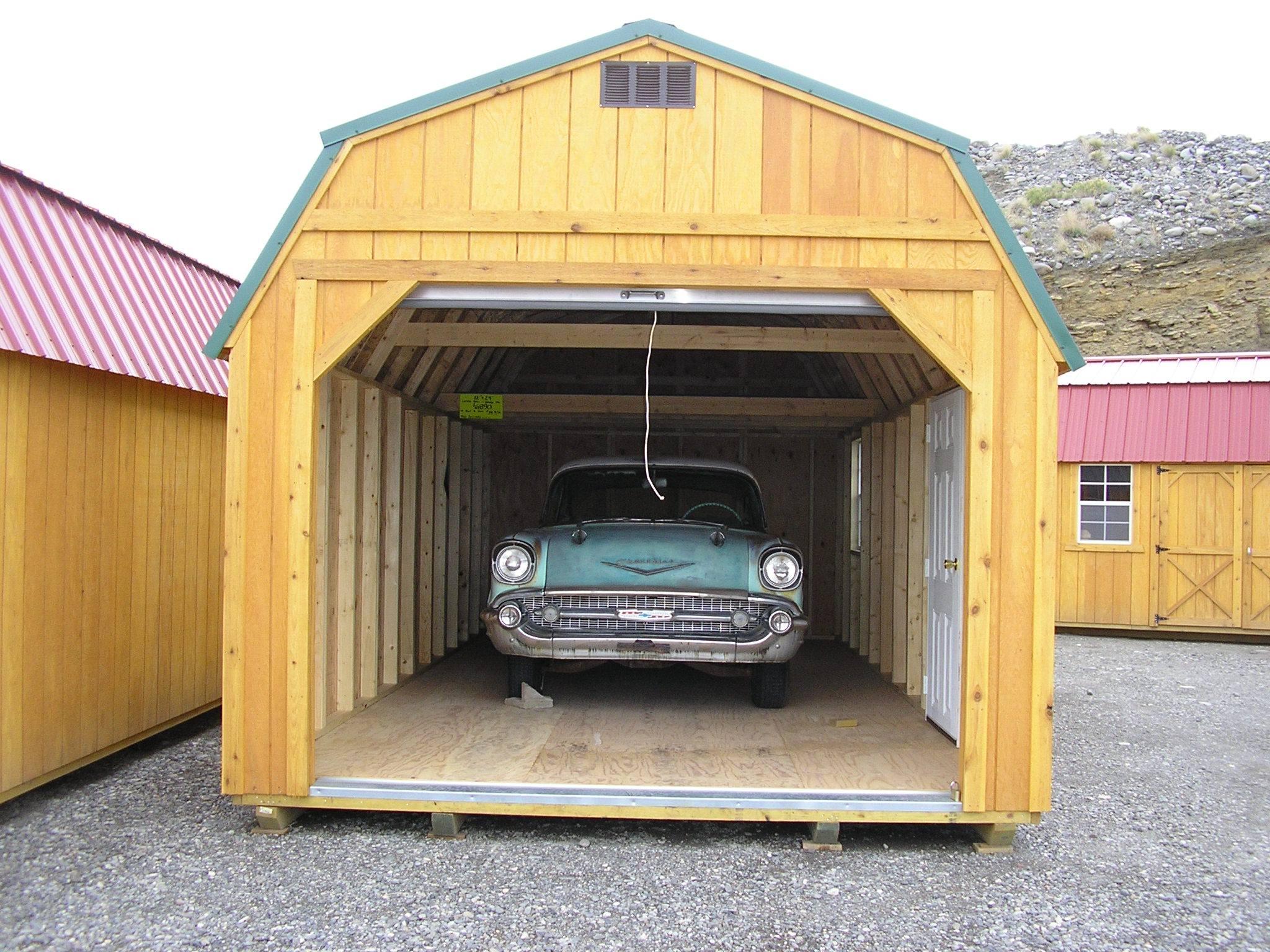 Old Hickory Shed Side Lofted Garage – Mountain Charlie's Sheds